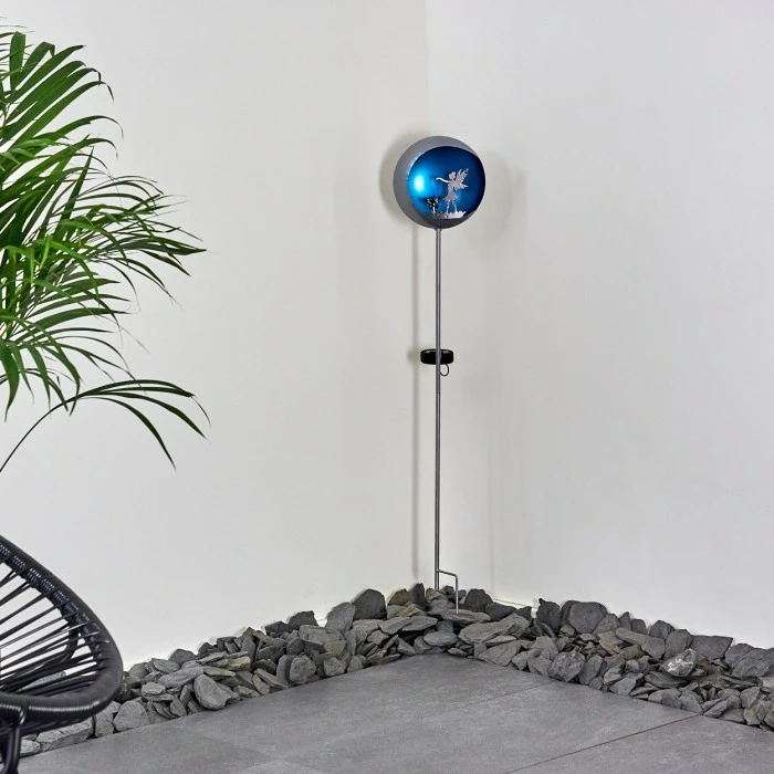 Hofstein Loano Solarleuchte LED Blau, Silber, 1-flammig 14 Hofstein Loano Solarleuchte LED Blau, Silber, 1-flammig – Bild 12