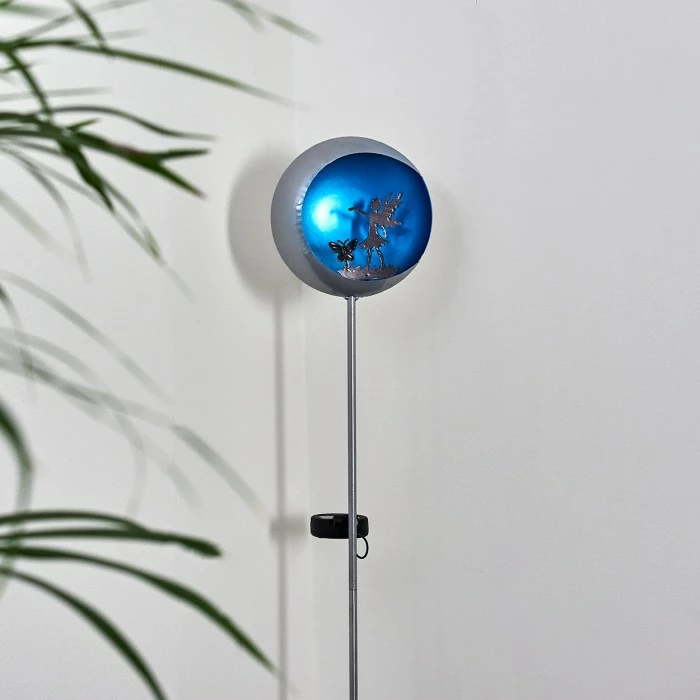 Hofstein Loano Solarleuchte LED Blau, Silber, 1-flammig 7 Hofstein Loano Solarleuchte LED Blau, Silber, 1-flammig – Bild 5