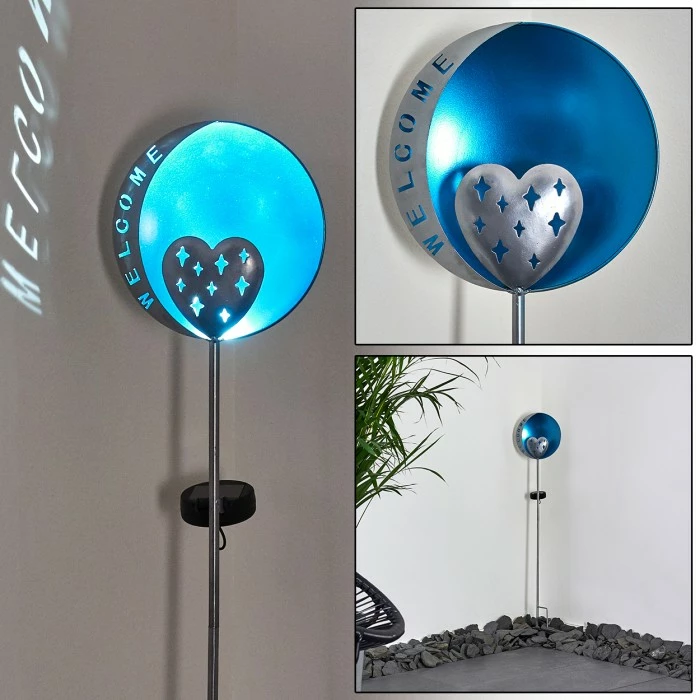 Hofstein Lodz Solarleuchte LED Blau, Schwarz, 1-flammig 3 Hofstein Lodz Solarleuchte LED Blau, Schwarz, 1-flammig