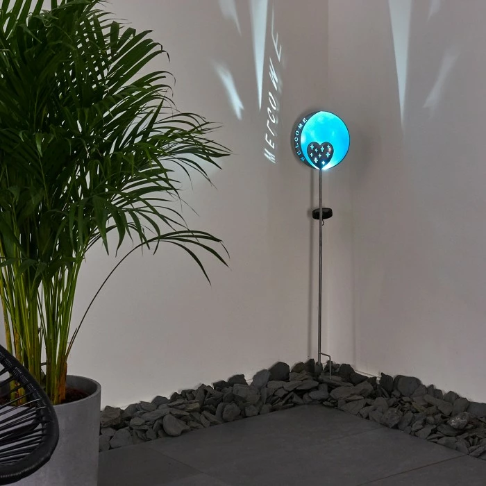 Hofstein Lodz Solarleuchte LED Blau, Schwarz, 1-flammig 9 Hofstein Lodz Solarleuchte LED Blau, Schwarz, 1-flammig – Bild 7