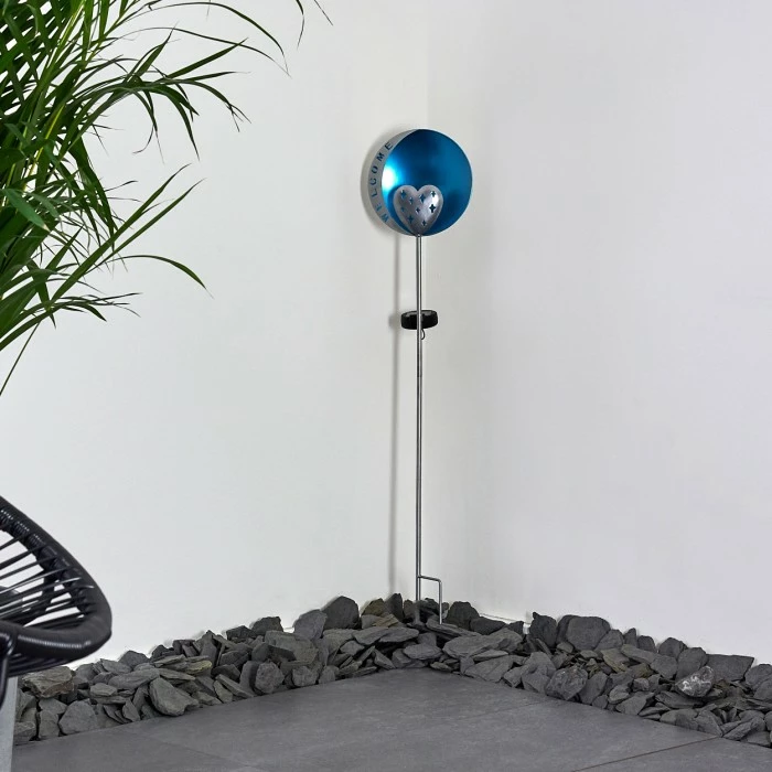 Hofstein Lodz Solarleuchte LED Blau, Schwarz, 1-flammig 10 Hofstein Lodz Solarleuchte LED Blau, Schwarz, 1-flammig – Bild 8