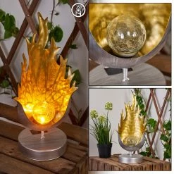 Hofstein Londrina Solarleuchte LED Silber, Orange, 1-flammig