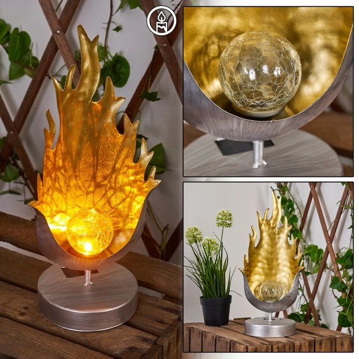 Hofstein Londrina Solarleuchte LED Silber, Orange, 1-flammig 3 Hofstein Londrina Solarleuchte LED Silber, Orange, 1-flammig
