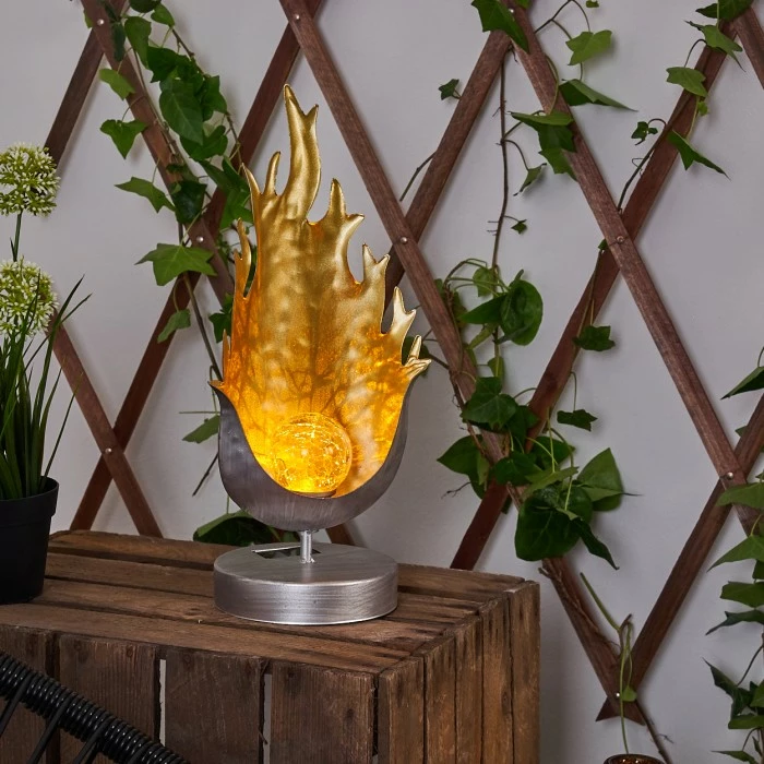 Hofstein Londrina Solarleuchte LED Silber, Orange, 1-flammig 5 Hofstein Londrina Solarleuchte LED Silber, Orange, 1-flammig – Bild 3