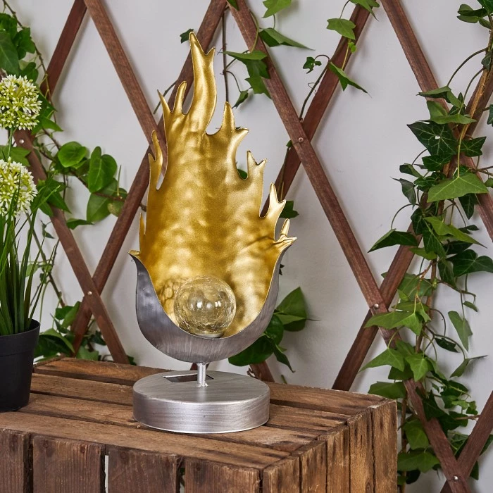 Hofstein Londrina Solarleuchte LED Silber, Orange, 1-flammig 6 Hofstein Londrina Solarleuchte LED Silber, Orange, 1-flammig – Bild 4