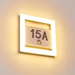 Hofstein Louisville Hausnummernleuchte LED Grau, 1-flammig, Bewegungsmelder -Günstiges Solarleuchten Geschäft louisville hausnummernleuchte h3303719 do1 6