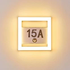 Hofstein Louisville Hausnummernleuchte LED Grau, 1-flammig, Bewegungsmelder -Günstiges Solarleuchten Geschäft louisville hausnummernleuchte h3303719 do1 9