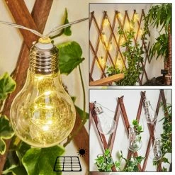 Hofstein Markhus Solar-Lichterkette LED Transparent, Klar, 10-flammig