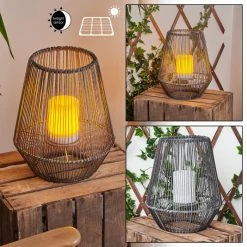 Hofstein Mendola Solarleuchte LED Grau, 1-flammig