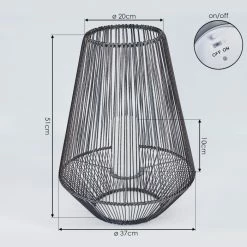 Hofstein Mendola Solarleuchte LED Grau, 1-flammig -Günstiges Solarleuchten Geschäft mendola solarleuchte h3428597 3