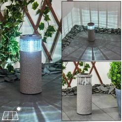 Hofstein Mesabolo Solarleuchte LED Schwarz, Grau, 1-flammig