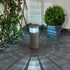 Hofstein Mesabolo Solarleuchte LED Schwarz, Grau, 1-flammig -Günstiges Solarleuchten Geschäft mesabolo solarleuchte h3394625 12