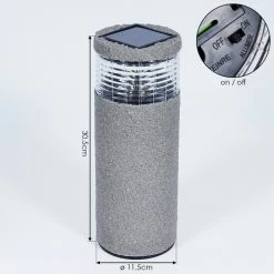 Hofstein Mesabolo Solarleuchte LED Schwarz, Grau, 1-flammig -Günstiges Solarleuchten Geschäft mesabolo solarleuchte h3394625 3