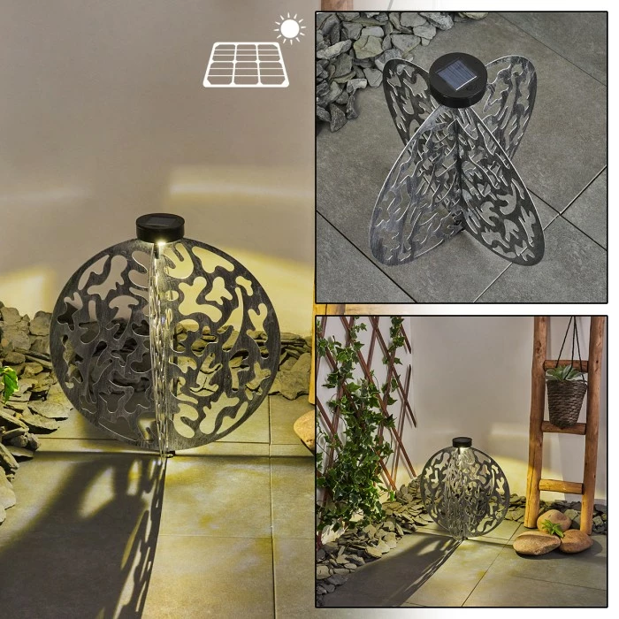 Hofstein Mesan Solar-Kugelleuchte LED Schwarz, Silber, 1-flammig 3 Hofstein Mesan Solar-Kugelleuchte LED Schwarz, Silber, 1-flammig