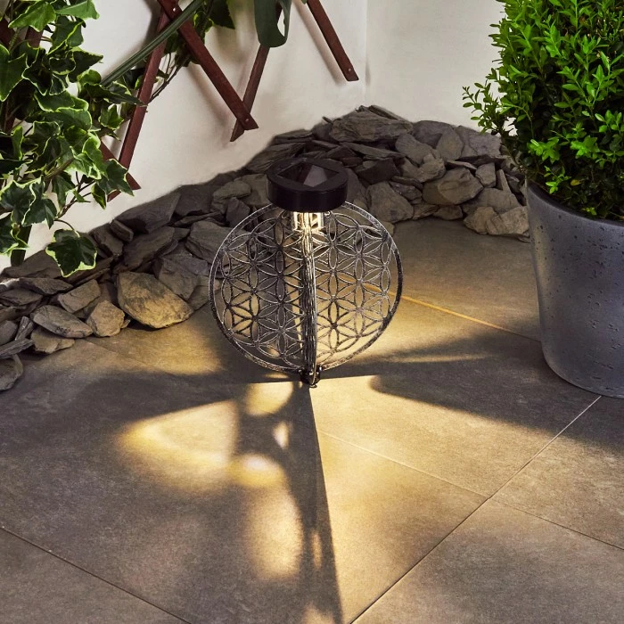 Hofstein Mésan Solarleuchte LED Schwarz, Silber, 1-flammig 13 Hofstein Mésan Solarleuchte LED Schwarz, Silber, 1-flammig – Bild 11