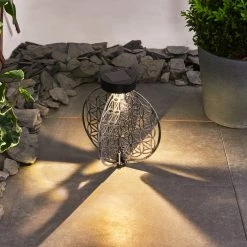 Hofstein Mésan Solarleuchte LED Schwarz, Silber, 1-flammig 26 Hofstein Mésan Solarleuchte LED Schwarz, Silber, 1-flammig -Günstiges Solarleuchten Geschäft mesan solarleuchte h3394687 11