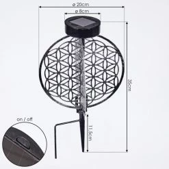 Hofstein Mésan Solarleuchte LED Schwarz, Silber, 1-flammig 18 Hofstein Mésan Solarleuchte LED Schwarz, Silber, 1-flammig -Günstiges Solarleuchten Geschäft mesan solarleuchte h3394687 3