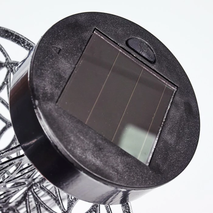 Hofstein Mésan Solarleuchte LED Schwarz, Silber, 1-flammig 8 Hofstein Mésan Solarleuchte LED Schwarz, Silber, 1-flammig – Bild 6