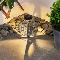 Hofstein Mésan Solarleuchte LED Schwarz, Silber, 1-flammig 21 Hofstein Mésan Solarleuchte LED Schwarz, Silber, 1-flammig -Günstiges Solarleuchten Geschäft mesan solarleuchte h3394687 6