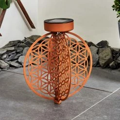 Hofstein Mésan Solarleuchte LED Schwarz, Rostfarben, 1-flammig -Günstiges Solarleuchten Geschäft mesan solarleuchte h3394700 12