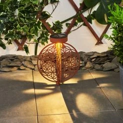 Hofstein Mésan Solarleuchte LED Schwarz, Rostfarben, 1-flammig -Günstiges Solarleuchten Geschäft mesan solarleuchte h3394700 8