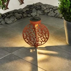 Hofstein Mésan Solarleuchte LED Schwarz, Rostfarben, 1-flammig -Günstiges Solarleuchten Geschäft mesan solarleuchte h3394724 11