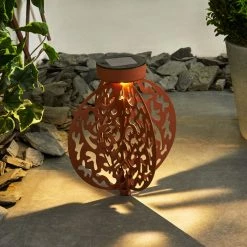 Hofstein Mésan Solarleuchte LED Schwarz, Rostfarben, 1-flammig -Günstiges Solarleuchten Geschäft mesan solarleuchte h3394724 8