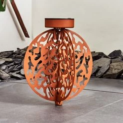 Hofstein Mésan Solarleuchte LED Schwarz, Rostfarben, 1-flammig -Günstiges Solarleuchten Geschäft mesan solarleuchte h3394724 9