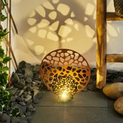 Hofstein Mesan Solarleuchte LED Schwarz, Rostfarben, 2-flammig -Günstiges Solarleuchten Geschäft mesan solarleuchte h3429136 8