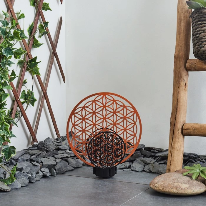 Hofstein Mesan Solarleuchte LED Schwarz, Rostfarben, 2-flammig 4 Hofstein Mesan Solarleuchte LED Schwarz, Rostfarben, 2-flammig – Bild 2