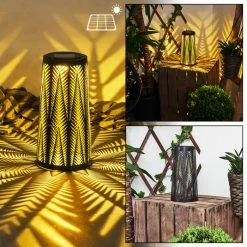 Hofstein Météo Solarleuchte LED Schwarz, Gold, 1-flammig