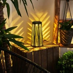 Hofstein Météo Solarleuchte LED Schwarz, Gold, 1-flammig -Günstiges Solarleuchten Geschäft meteo solarleuchte h3425572 6