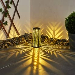 Hofstein Météo Solarleuchte LED Schwarz, Gold, 1-flammig -Günstiges Solarleuchten Geschäft meteo solarleuchte h3425572 8