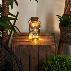 Hofstein Moliitsi Solarleuchte LED Braun, Rauchfarben, 10-flammig -Günstiges Solarleuchten Geschäft moliitsi solarleuchte h3425558 10