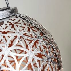 Hofstein Moreland Solar-Kugelleuchte LED Schwarz, Silber, Kupferfarben, 1-flammig -Günstiges Solarleuchten Geschäft moreland solar kugelleuchte h3427118 2