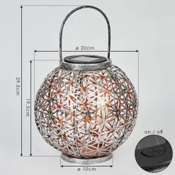 Hofstein Moreland Solar-Kugelleuchte LED Schwarz, Silber, Kupferfarben, 1-flammig -Günstiges Solarleuchten Geschäft moreland solar kugelleuchte h3427118 3