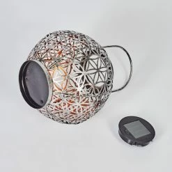 Hofstein Moreland Solar-Kugelleuchte LED Schwarz, Silber, Kupferfarben, 1-flammig -Günstiges Solarleuchten Geschäft moreland solar kugelleuchte h3427118 4