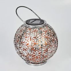 Hofstein Moreland Solar-Kugelleuchte LED Schwarz, Silber, Kupferfarben, 1-flammig -Günstiges Solarleuchten Geschäft moreland solar kugelleuchte h3427118 7