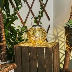 Hofstein Moreland Solar-Kugelleuchte LED Schwarz, Silber, Kupferfarben, 1-flammig -Günstiges Solarleuchten Geschäft moreland solar kugelleuchte h3427118 9