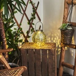 Hofstein Moreland Solar-Kugelleuchte LED Schwarz, Silber, Gold, 1-flammig -Günstiges Solarleuchten Geschäft moreland solar kugelleuchte h3427217 11