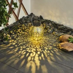 Hofstein Moreland Solar-Kugelleuchte LED Schwarz, Silber, Gold, 1-flammig -Günstiges Solarleuchten Geschäft moreland solar kugelleuchte h3427217 6