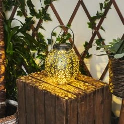 Hofstein Moreland Solar-Kugelleuchte LED Schwarz, Silber, Gold, 1-flammig -Günstiges Solarleuchten Geschäft moreland solar kugelleuchte h3427217 8