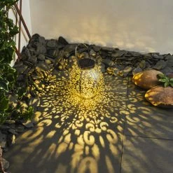 Hofstein Moreland Solar-Kugelleuchte LED Schwarz, Silber, Gold, 1-flammig -Günstiges Solarleuchten Geschäft moreland solar kugelleuchte h3427217 9