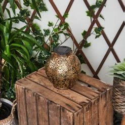 Hofstein Moreland Solar-Kugelleuchte LED Schwarz, Kupferfarben, 1-flammig -Günstiges Solarleuchten Geschäft moreland solar kugelleuchte h3429334 11