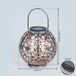 Hofstein Moreland Solarleuchte LED Schwarz, Silber, Kupferfarben, 1-flammig -Günstiges Solarleuchten Geschäft moreland solarleuchte h3418574 3