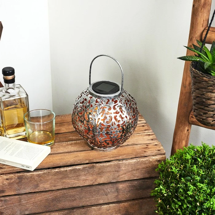 Hofstein Moreland Solarleuchte LED Schwarz, Silber, Kupferfarben, 1-flammig 14 Hofstein Moreland Solarleuchte LED Schwarz, Silber, Kupferfarben, 1-flammig – Bild 12