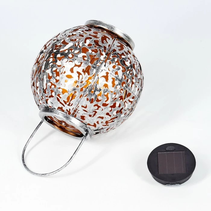 Hofstein Moreland Solarleuchte LED Schwarz, Silber, Kupferfarben, 1-flammig 7 Hofstein Moreland Solarleuchte LED Schwarz, Silber, Kupferfarben, 1-flammig – Bild 5