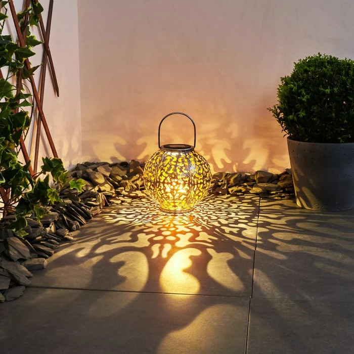 Hofstein Moreland Solarleuchte LED Schwarz, Silber, Kupferfarben, 1-flammig 11 Hofstein Moreland Solarleuchte LED Schwarz, Silber, Kupferfarben, 1-flammig – Bild 9