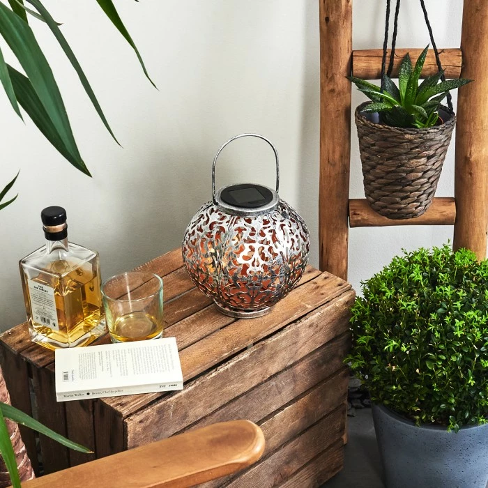 Hofstein Moreland Solarleuchte LED Schwarz, Silber, Kupferfarben, 1-flammig 12 Hofstein Moreland Solarleuchte LED Schwarz, Silber, Kupferfarben, 1-flammig – Bild 10