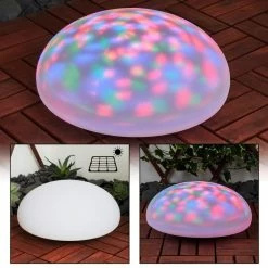 Hofstein Oppli Solarleuchte LED Schwarz, 3-flammig, Farbwechsler